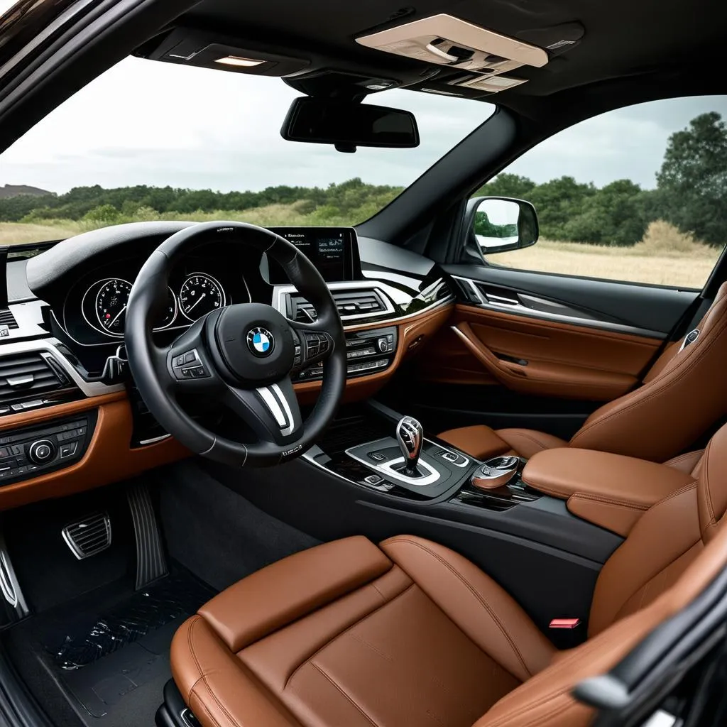 Luxurious interior of a BMW X3