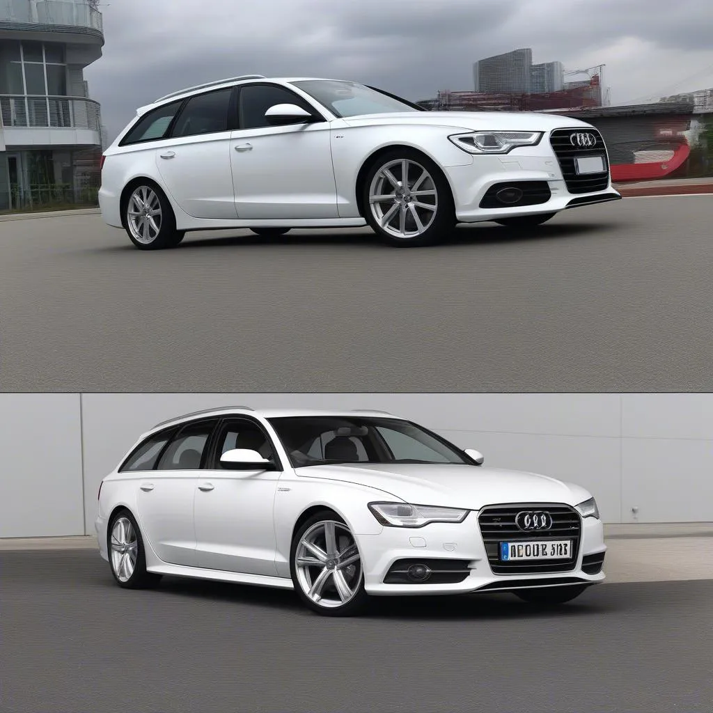 Audi A6 C7 lowering Before &amp; After