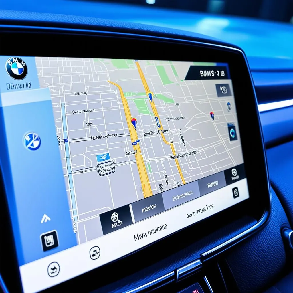 BMW ID7 Display showing navigation