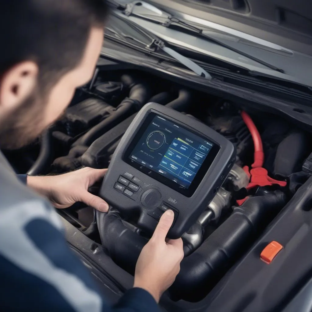 Automechaniker bei der Arbeit