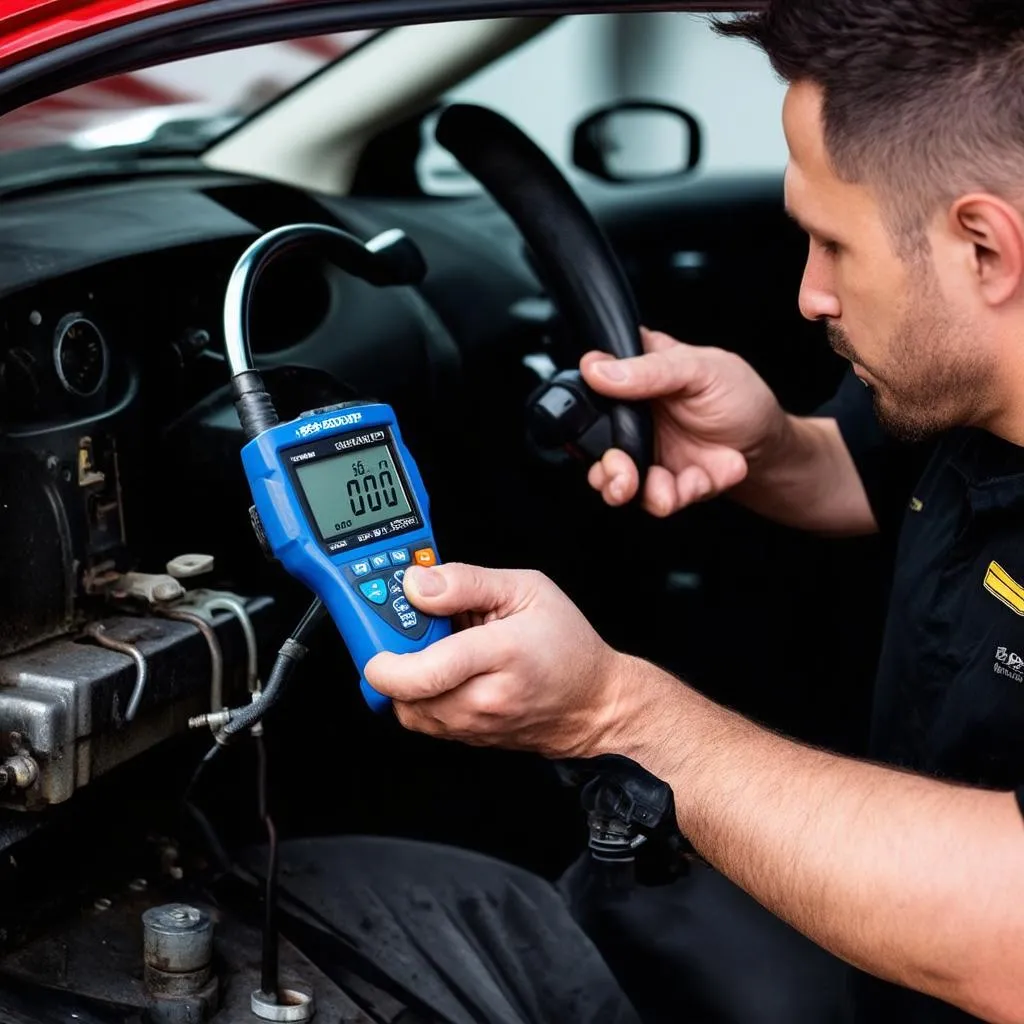 Automechaniker Diagnosegerät