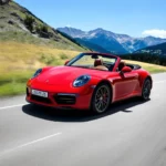 Porsche 911 Cabrio on a winding road