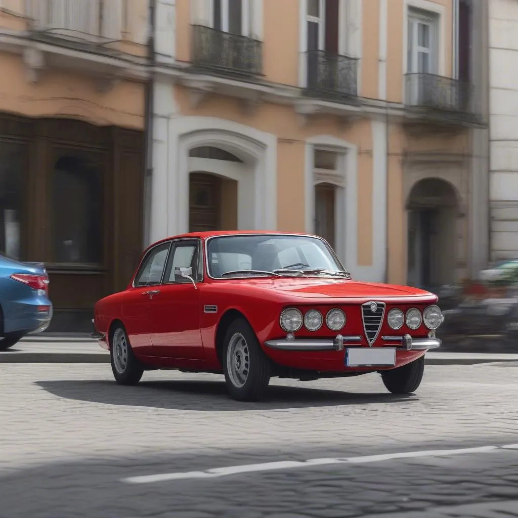 Alfa Romeo Giulia mit Kennzeichenhalter