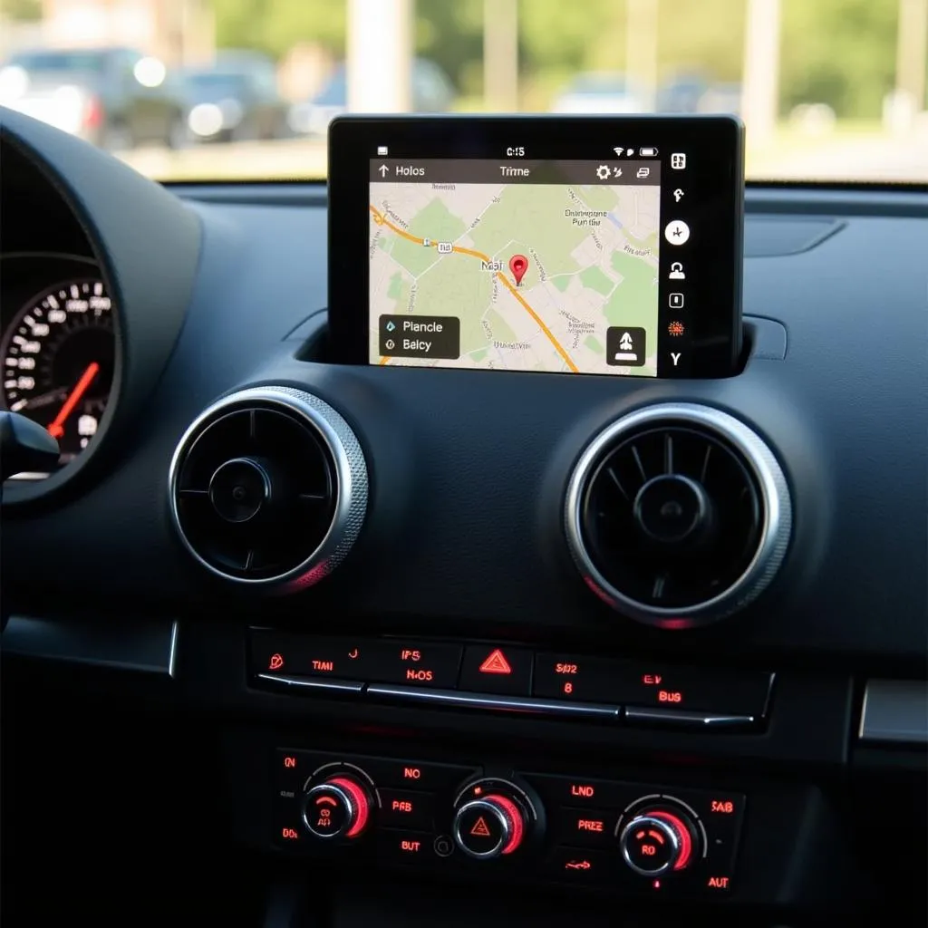 Navigation CarPlay sur l'écran d'une Audi A3 8V