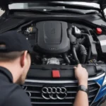 Audi A4 B9 Motorraum Inspektion