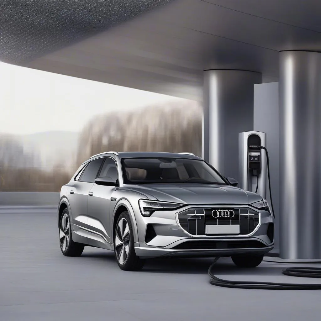 Audi e-tron carregando