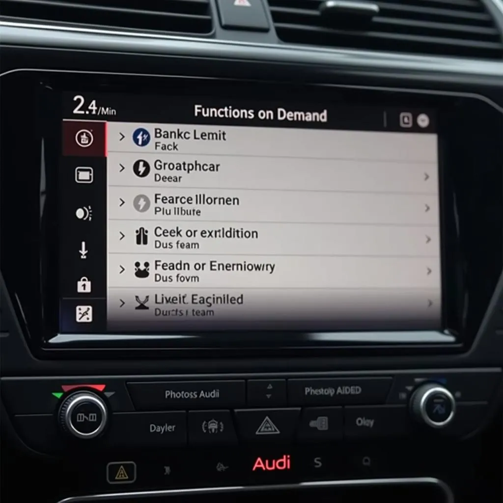 Audi Functions on Demand im Infotainmentsystem