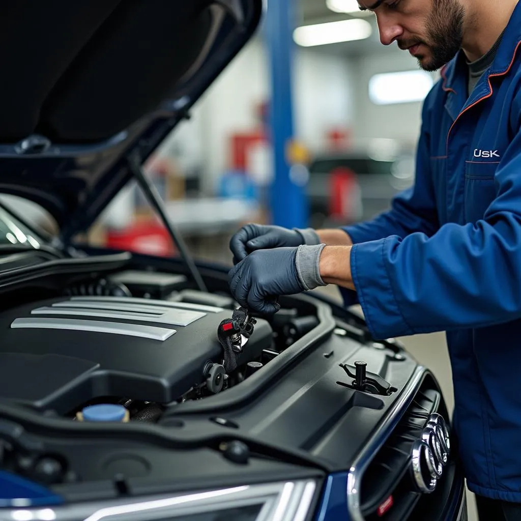 Audi Inspektion in der Werkstatt