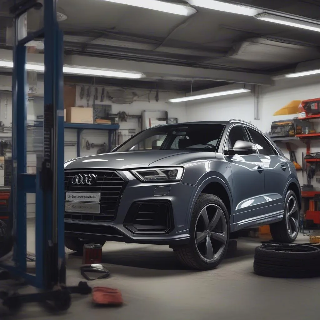 Audi Q3 in der Werkstatt