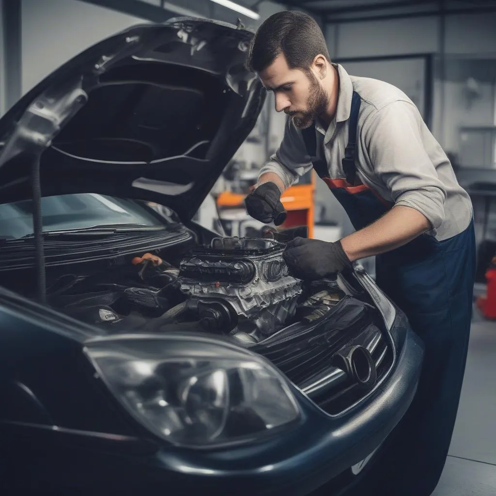 Riparazione auto in officina