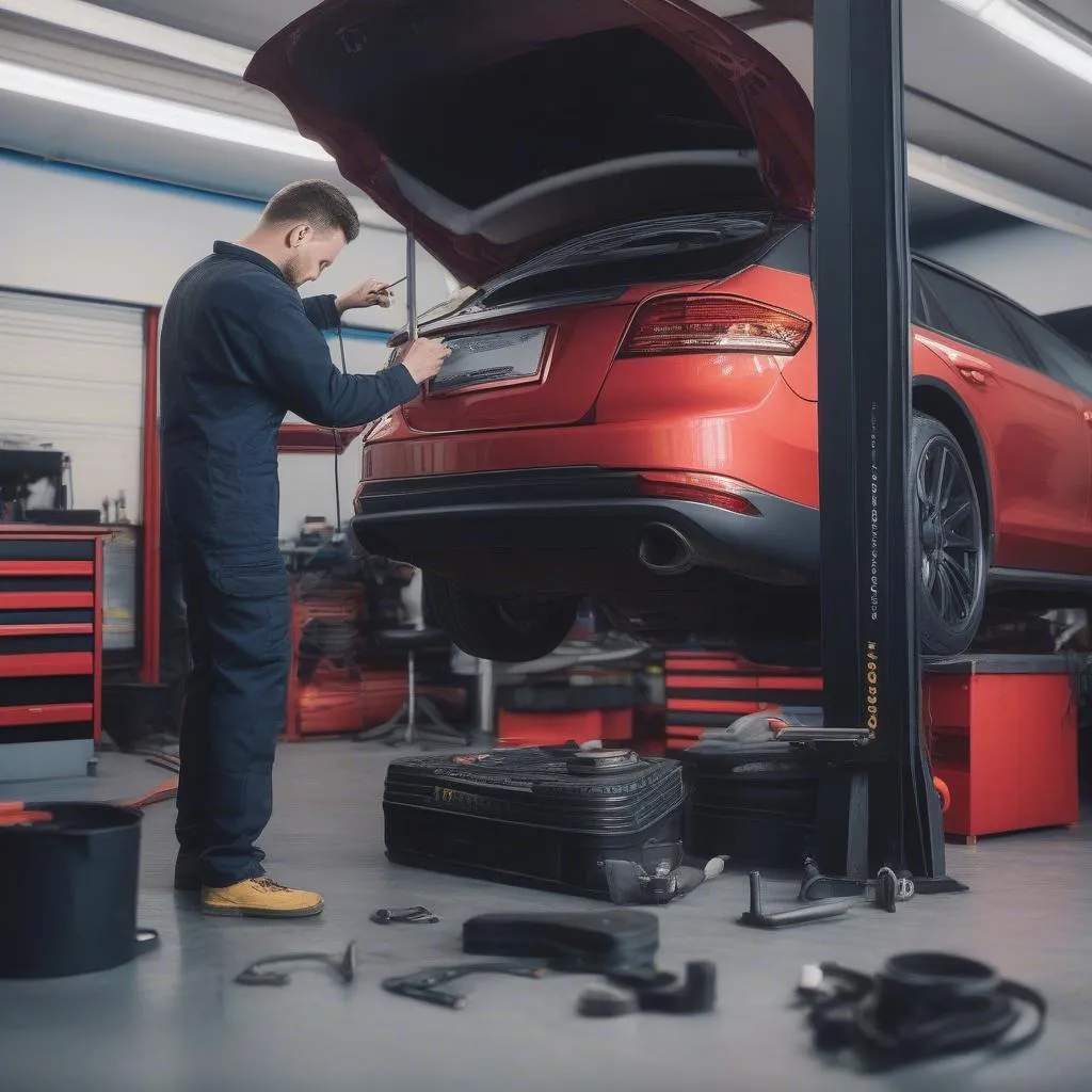 Auto Reparatur in der Werkstatt