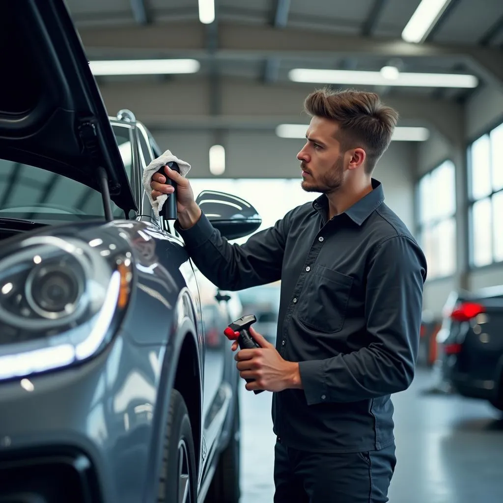 Officina di riparazione auto con nanotecnologia