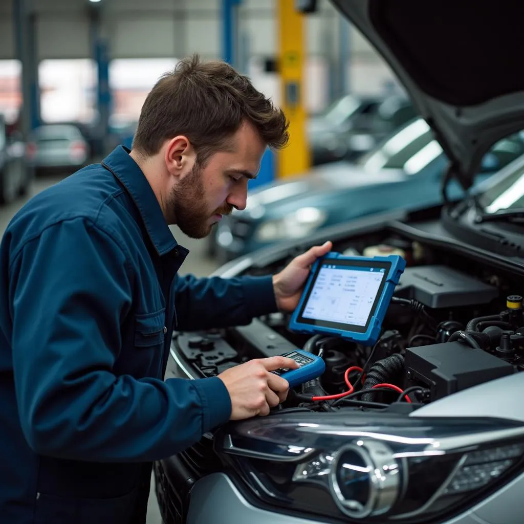 Auto Werkstatt Mechaniker Diagnose