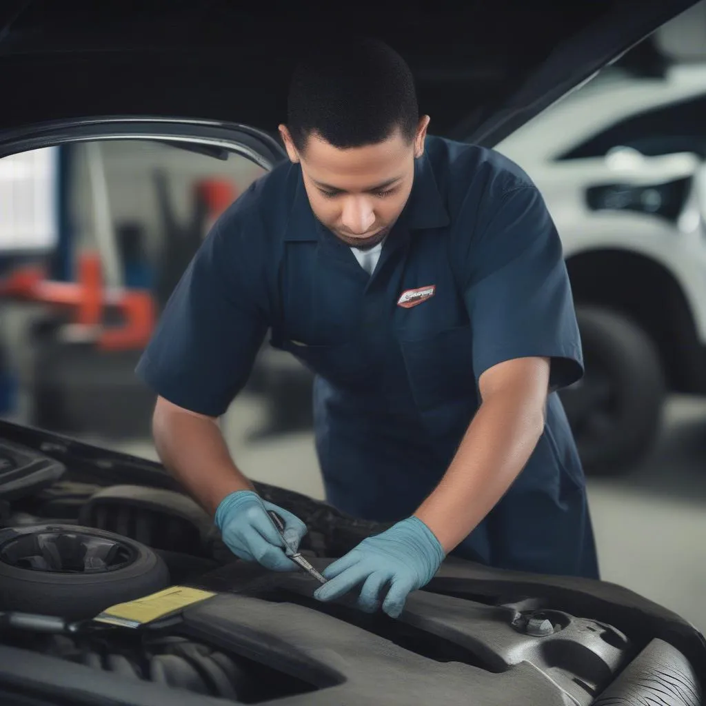 Professioneller Reifenwechsel in der Autowerkstatt