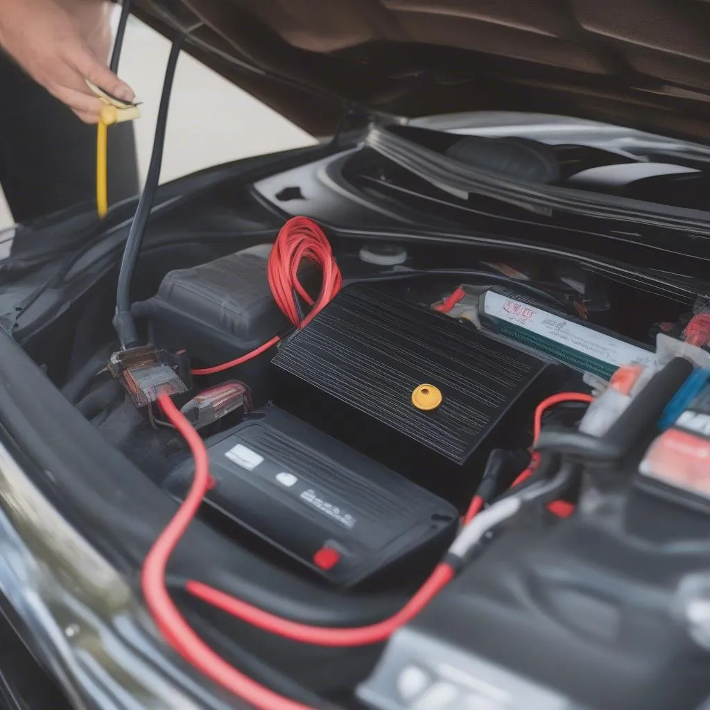 Anleitung zum Überbrücken einer Autobatterie