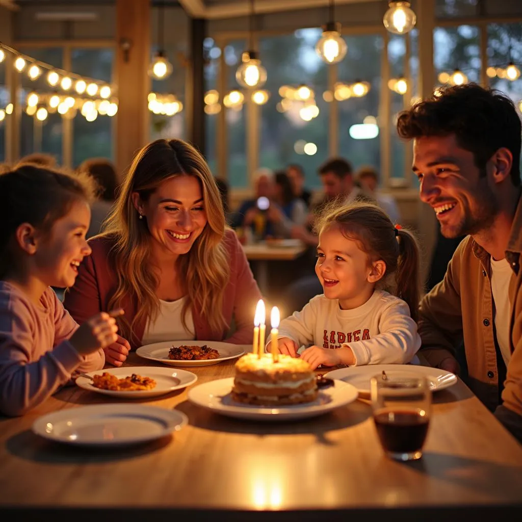 Familienfeier zum Geburtstag in der Autostadt