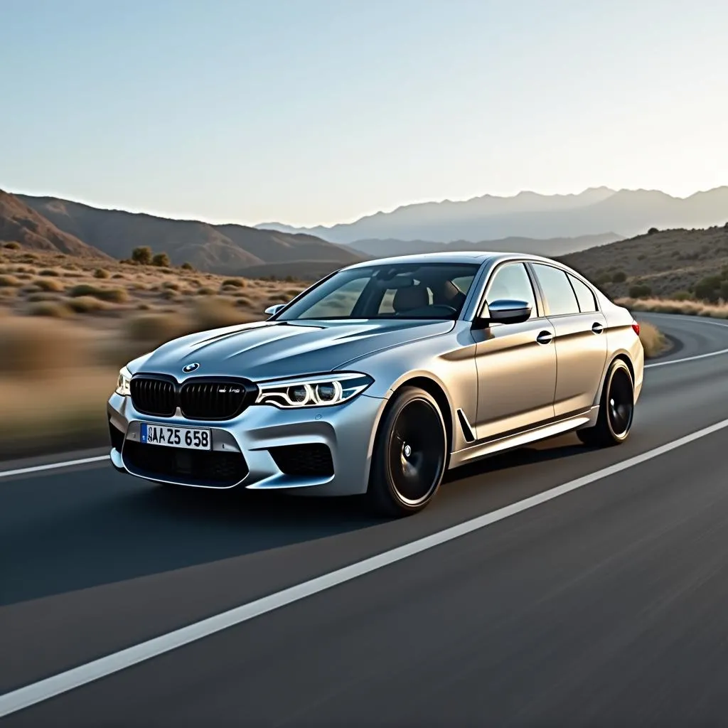 BMW M550d sur la route