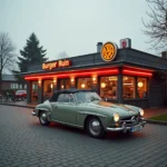 Burger und Autos in Wolfsburg