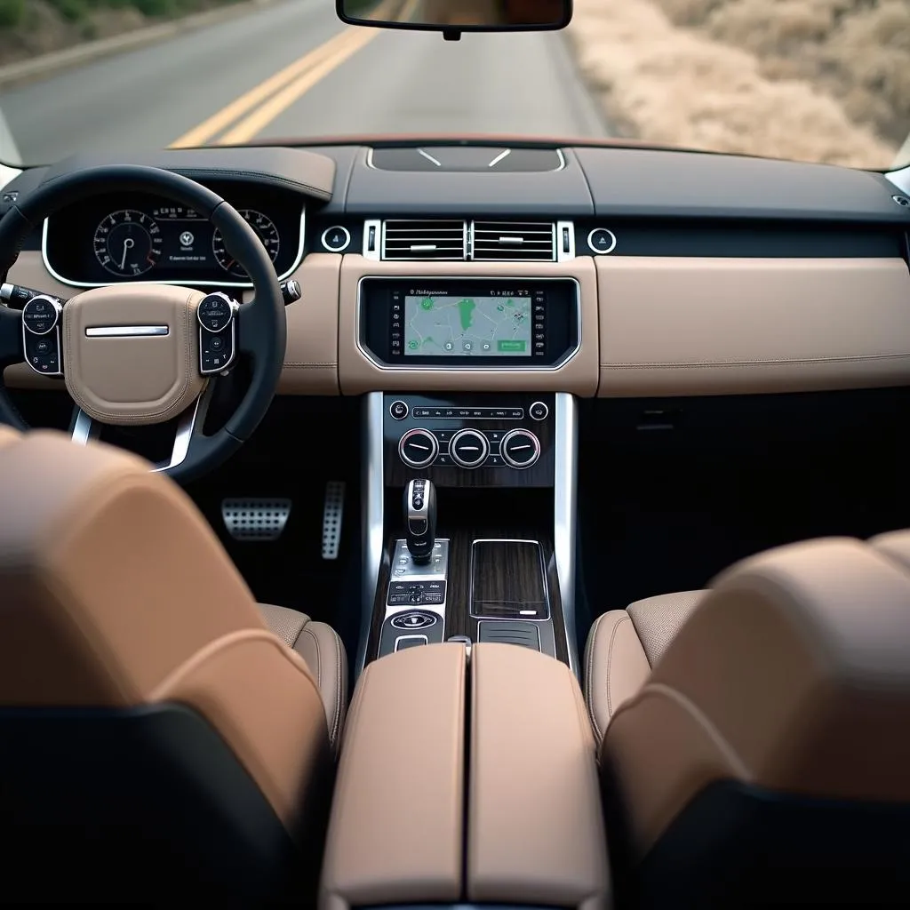 Luxuriöses Interieur eines Cabrio Range Rover