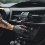 Car dashboard cleaning