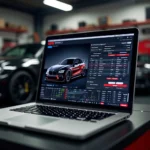 Chiptuning-Race-Software an einem Laptop