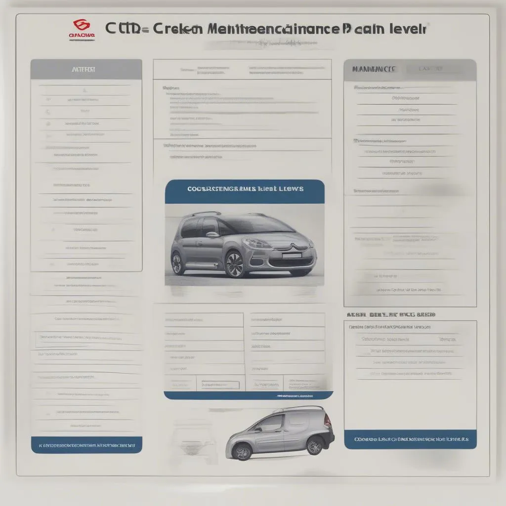 Citroën maintenance schedule checklist