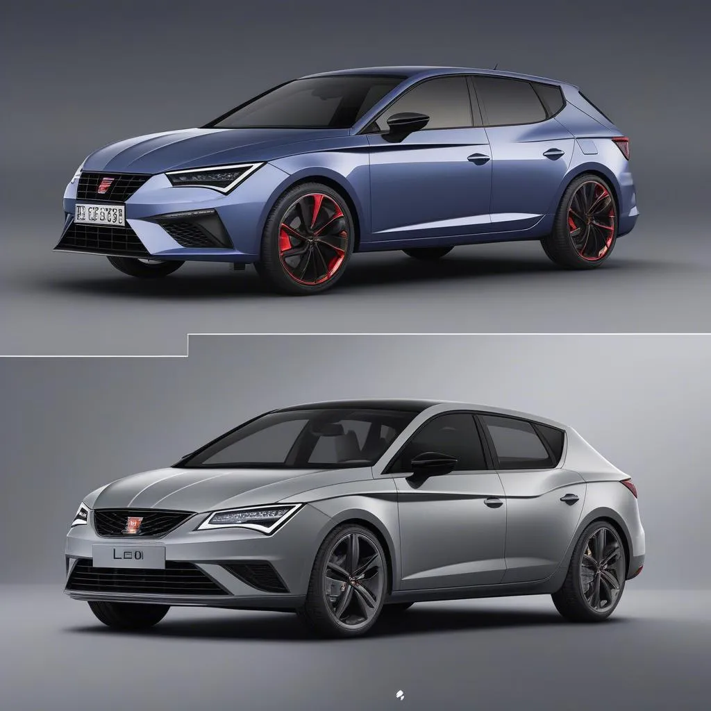 Cupra Leon und Seat Leon Design Vergleich