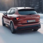 Cupra mit Winterreifen auf verschneiter Straße