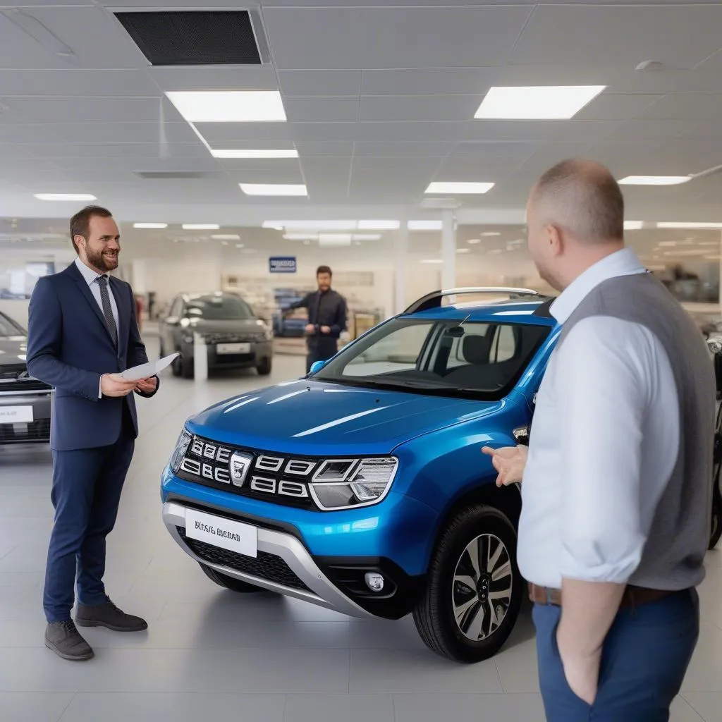 Fahrzeugübergabe Dacia Duster beim Händler