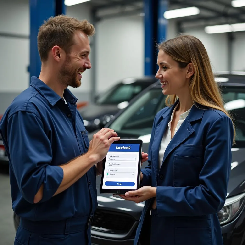 Facebook Login in der Autowerkstatt