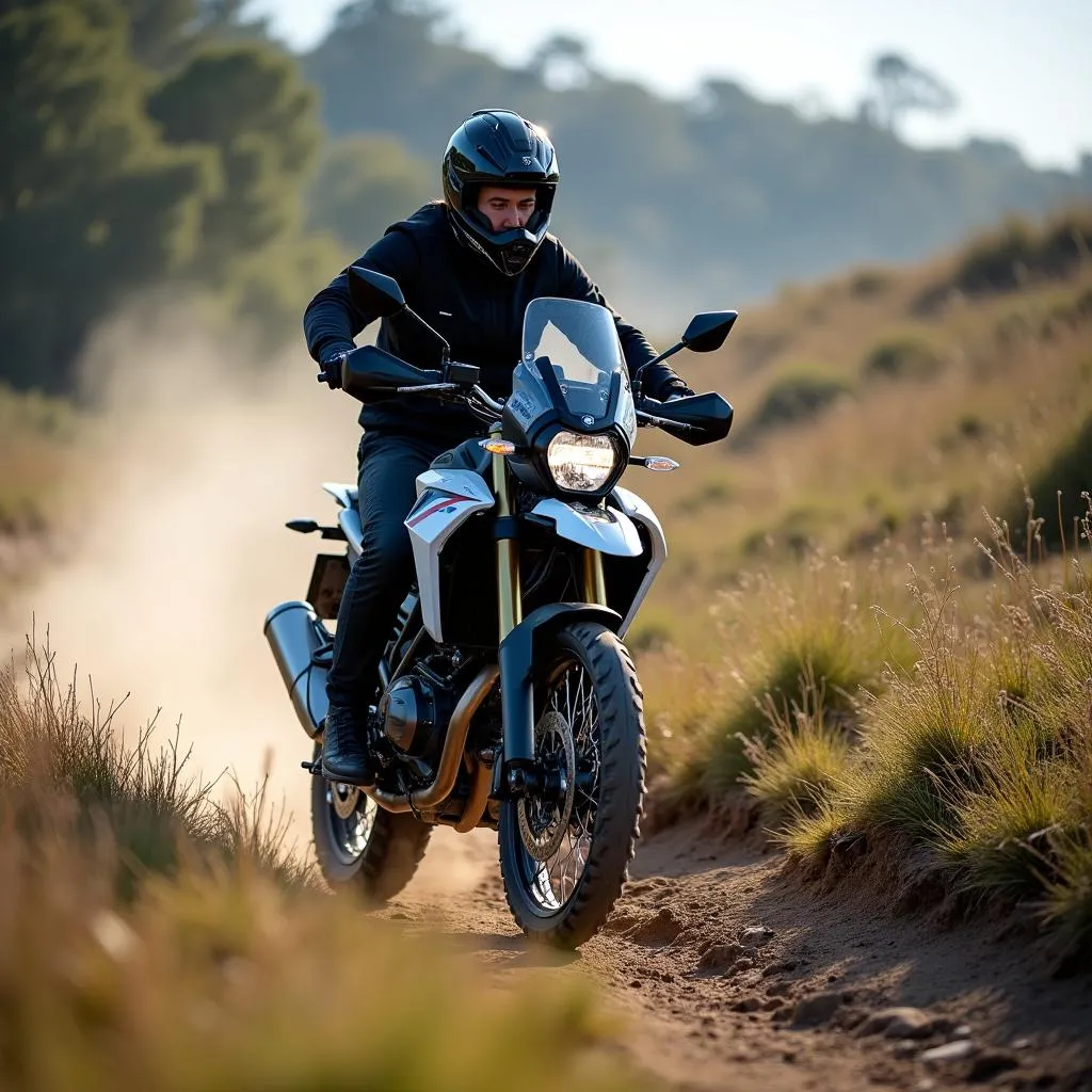 Fahrer auf einer F 800 GS im Gelände