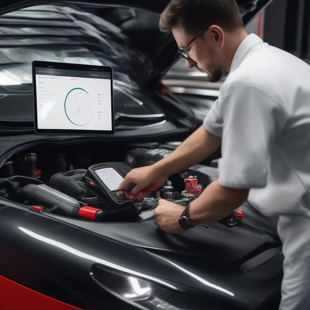 Elektronische Diagnose am Ferrari Portofino