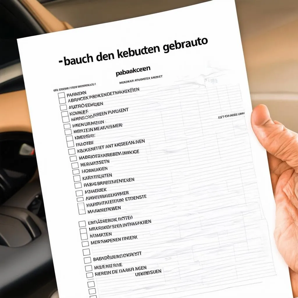 Checkliste Gebrauchtwagenkauf