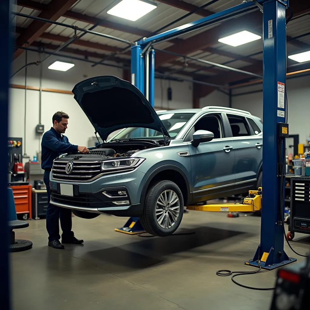 Gebrauchtes Auto in der Werkstatt