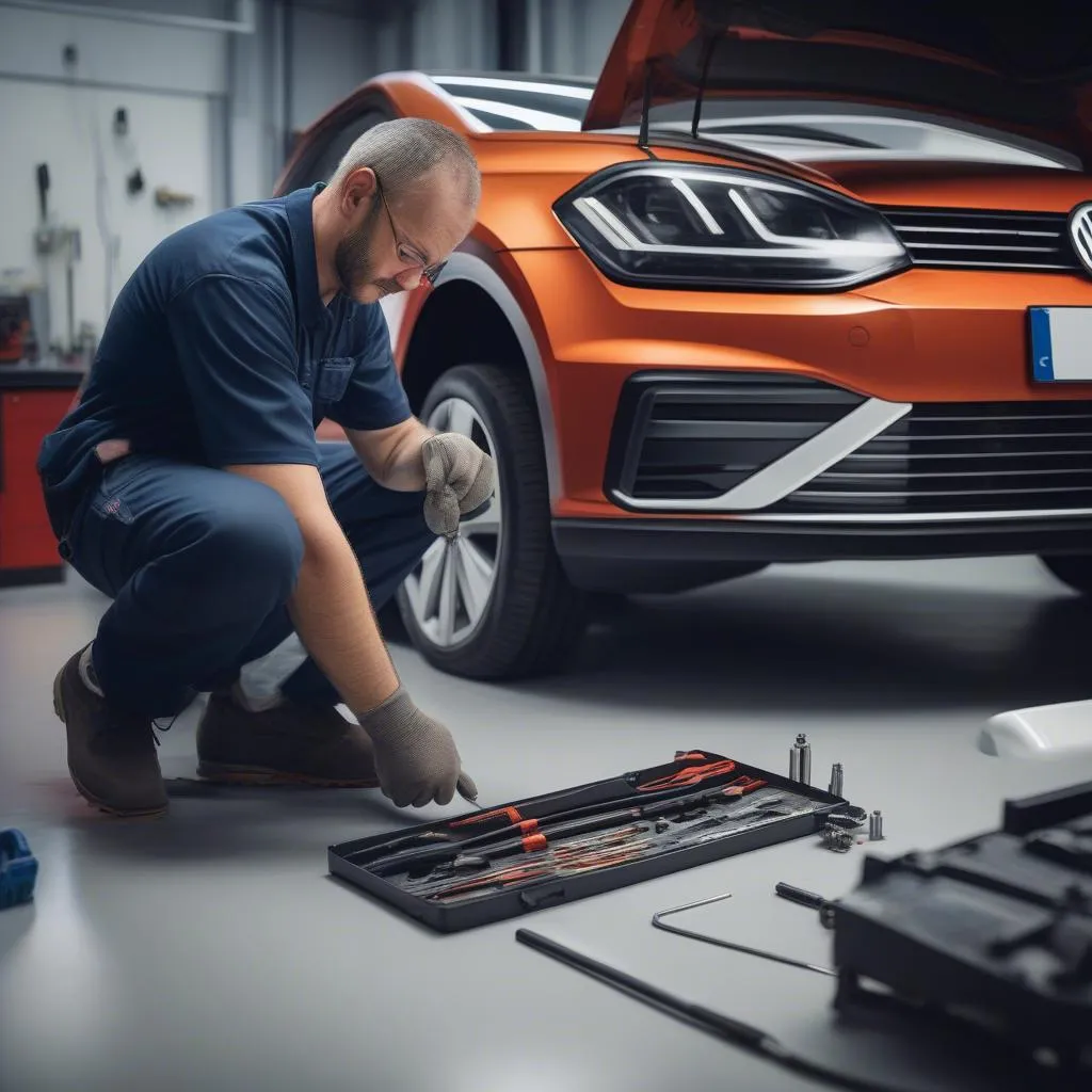 Golf 8 Heckklappe Reparatur Werkstatt