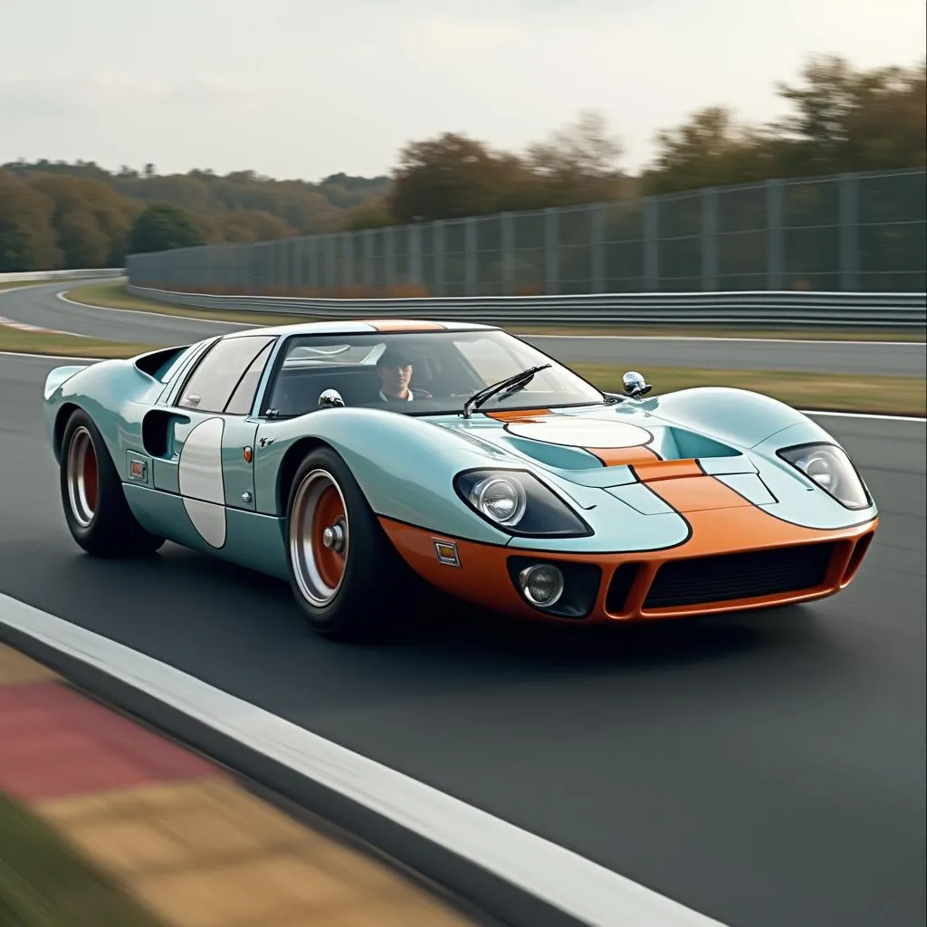 GT-Rennwagen auf der Rennstrecke