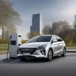 Hyundai Ioniq 5 lädt an einer öffentlichen Ladestation