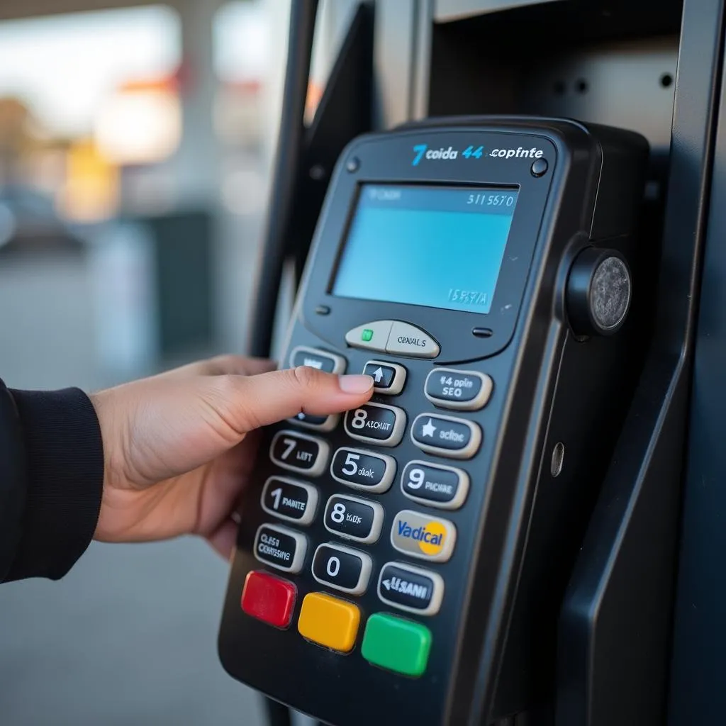 Akzeptierte Zahlungsmittel an einer kroatischen Tankstelle