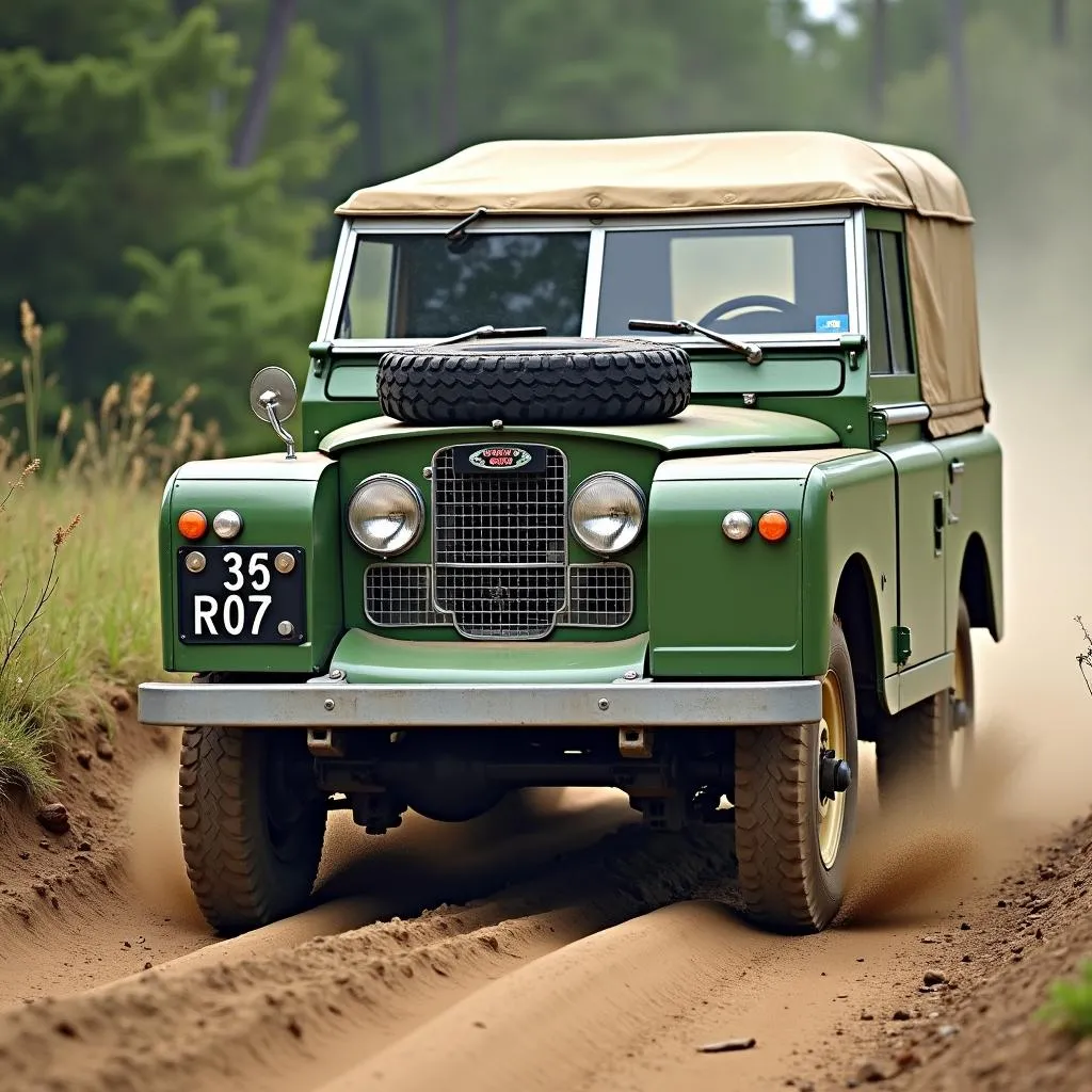 Land Rover Serie I im Gelände