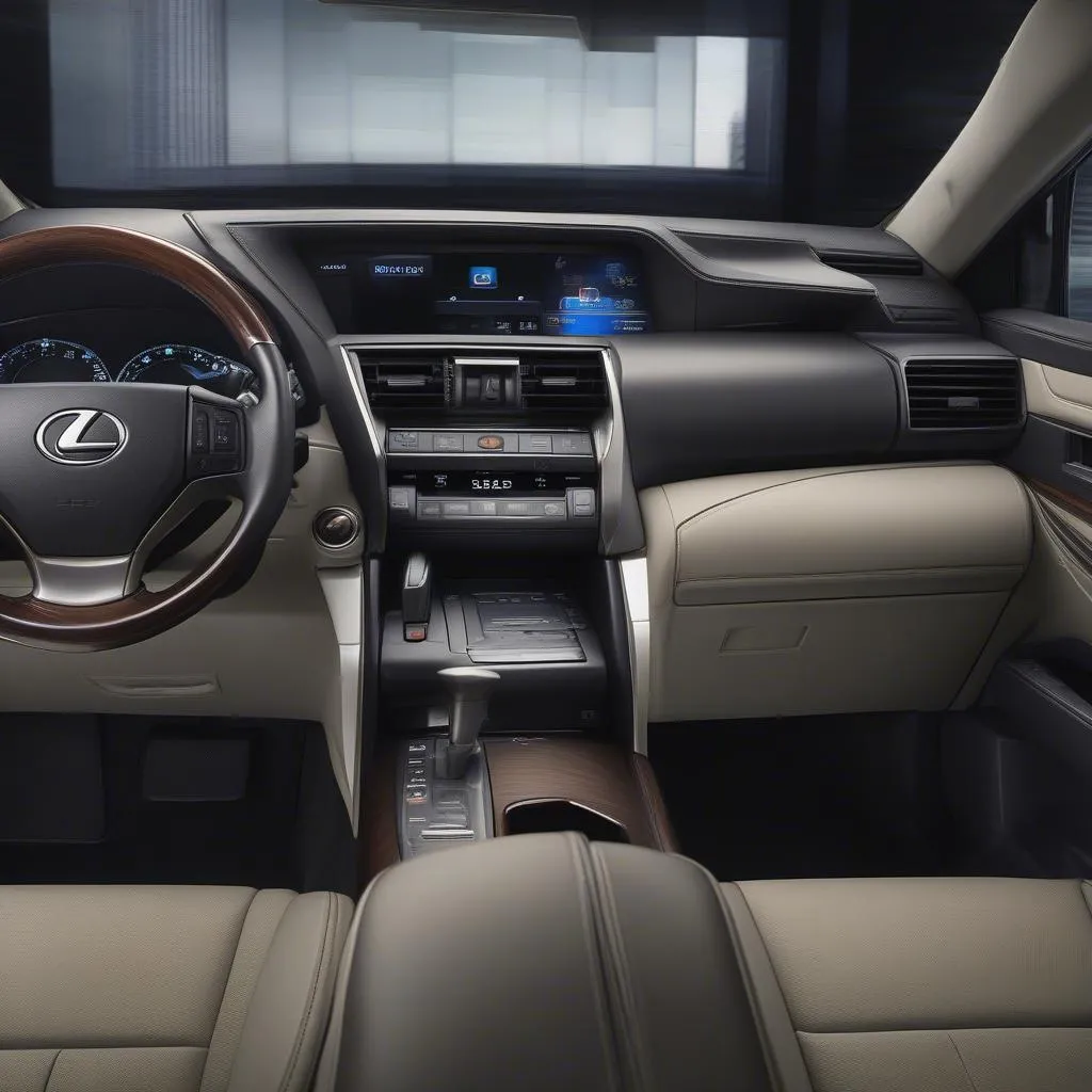 Modernes Interieur des Lexus LBX