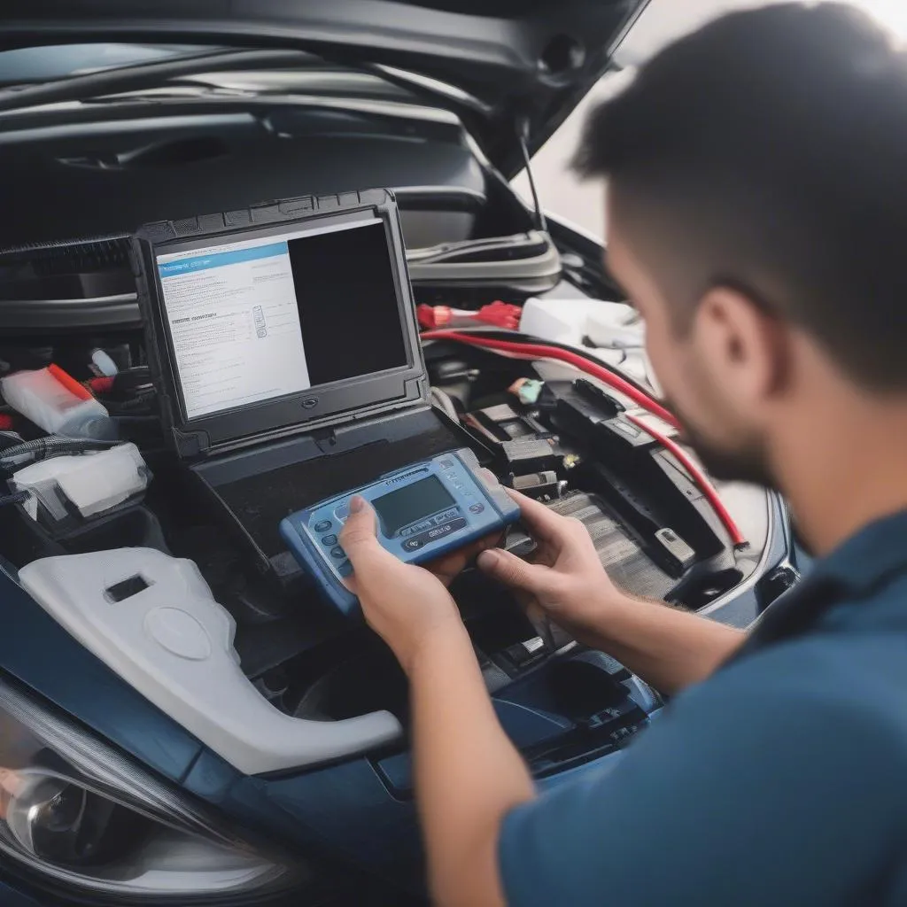 Computergestützte Diagnose eines Mazda 3