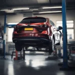 Mazda 3 Inspektion in der Werkstatt