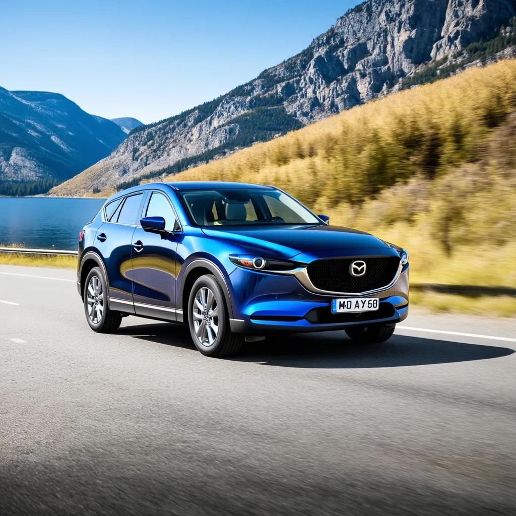 Mazda CX-60 driving on a scenic road