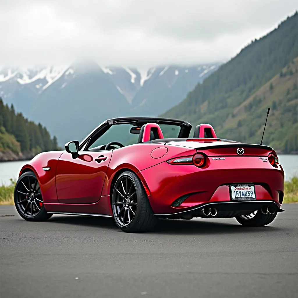 Mazda MX-5 ND mit Zubehör Felgen und Spoiler