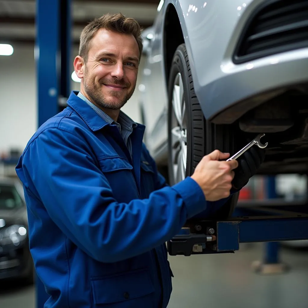 Autoreparatur in Werkstatt