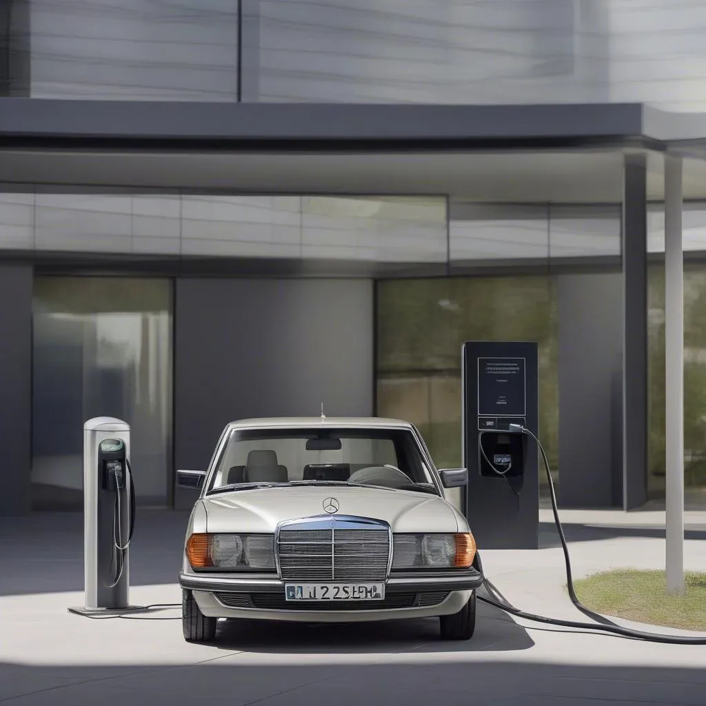 Mercedes-Benz 250e an Ladestation