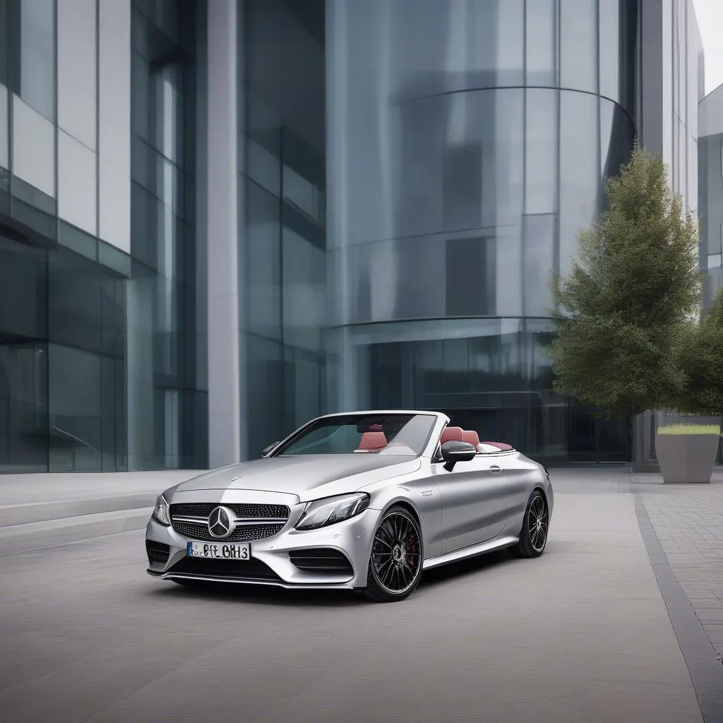 Frontansicht eines Mercedes C43 AMG Cabrio