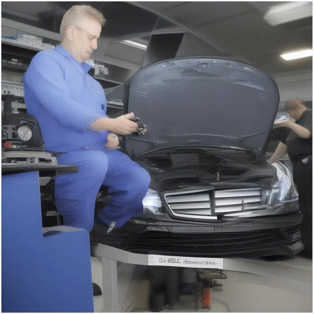 Vehicle diagnostics on a Mercedes