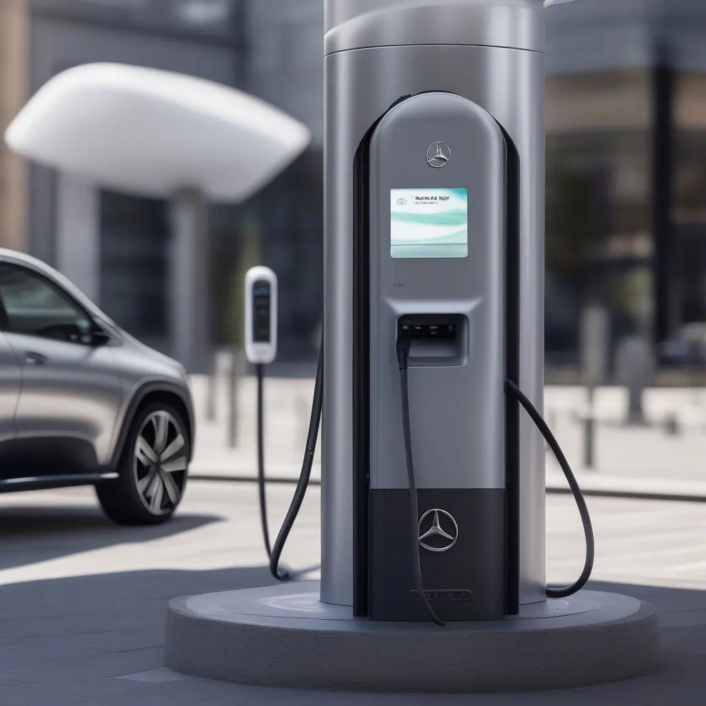 Mercedes EQA an Ladestation