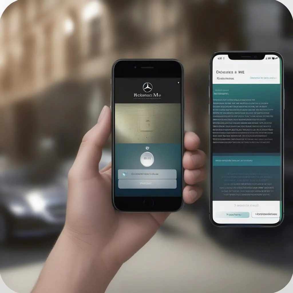 Mercedes me Login Bildschirm